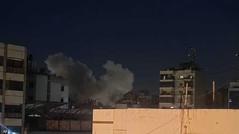 آثار الغارة الإسرائيلية على الضاحية الجنوبية