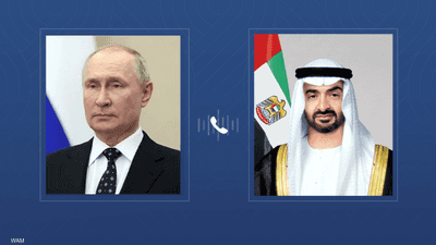 رئيس دولة الإمارات يبحث مع بوتين "الاعتداءت الإيرانية"