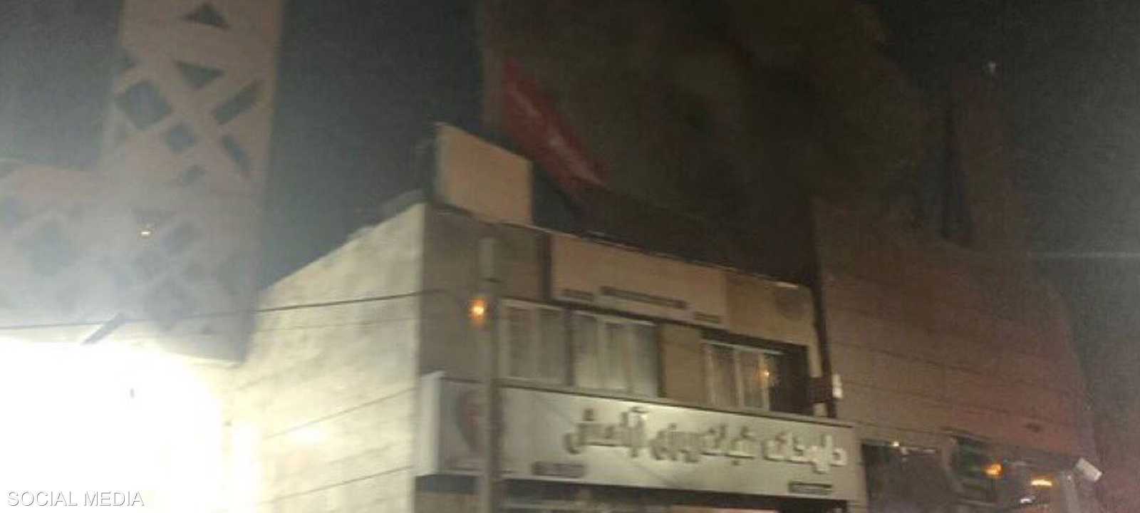 تدمير مقر التلفزيون الرسمي الإيراني