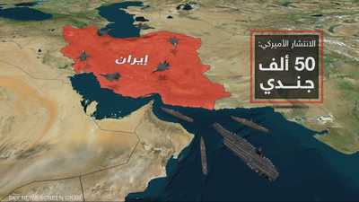 مشاركة 50 ألف جندي في القصف على إيران