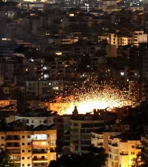 ضاحية بيروت الجنوبية تحت القصف الإسرائيلي