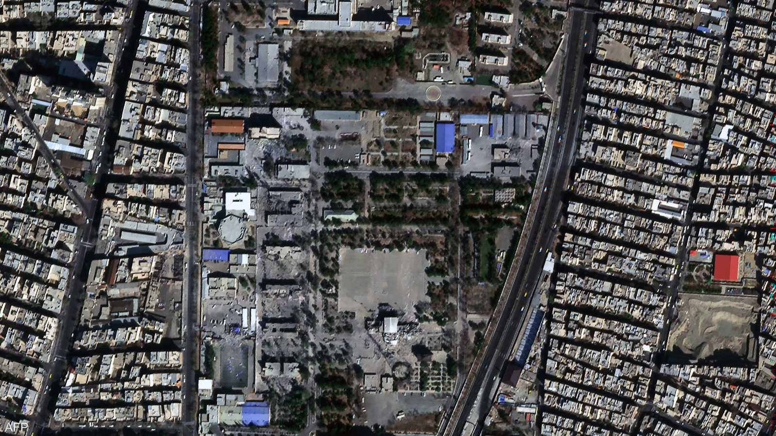 المنطقة المحيطة بثكنات ولي عصر في ساحة سباه بطهران