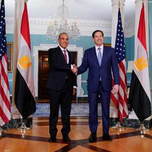 أرشيفية للقاء سابق بين عبد العاطي وروبيو