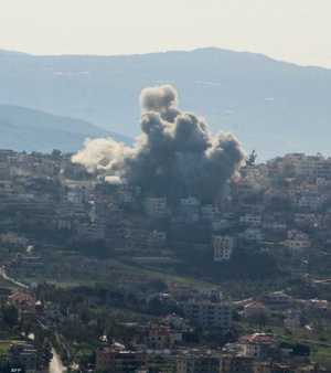 قصف إسرائيلي على الخيام جنوبي لبنان.. أرشيفية