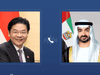 اتصال هاتفي بين رئيس دولة الإمارات ورئيس وزراء سنغافورة