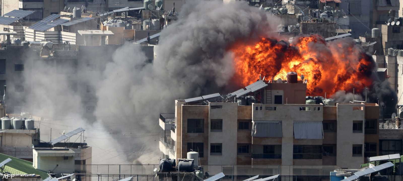تعرضت ضاحية بيروت الجنوبية لقصف إسرائيل عنيف