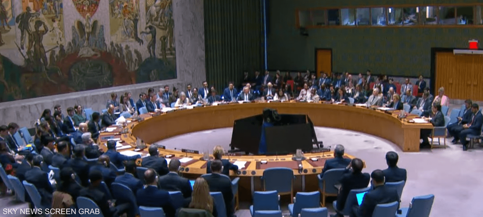 خلال جلسة مجلس الأمن الدولي