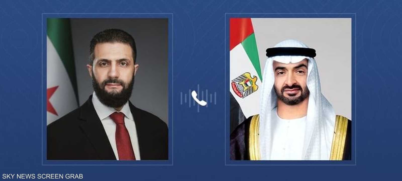 اتصال هاتفي جمع الرئيس السوري بالشيخ محمد بن زايد