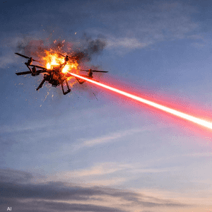 تركز أسلحة الليزر حزما مركزة من الضوء على نقاط ضعف المسيرة