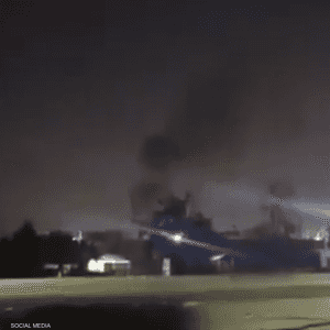 سقط على منزل في منطقة العرصات