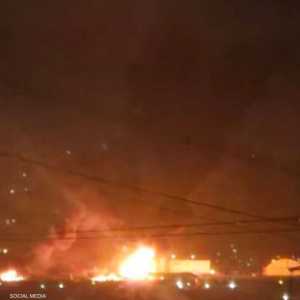 صورة متداولة لقصف إسرائيلي على طهران الإثنين