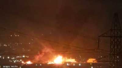 صورة متداولة لقصف إسرائيلي على طهران الإثنين