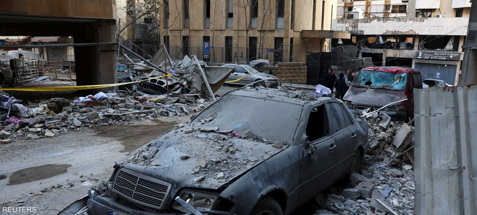 من آثار الدمار الناجم عن القصف الإسرائيلي لبيروت