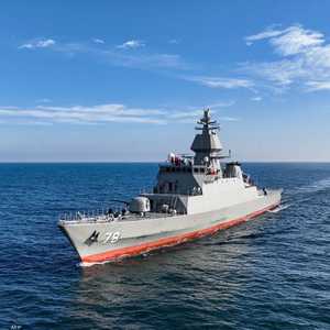 سفينة حربية إيرانية في بحر قزوين_أرشيف