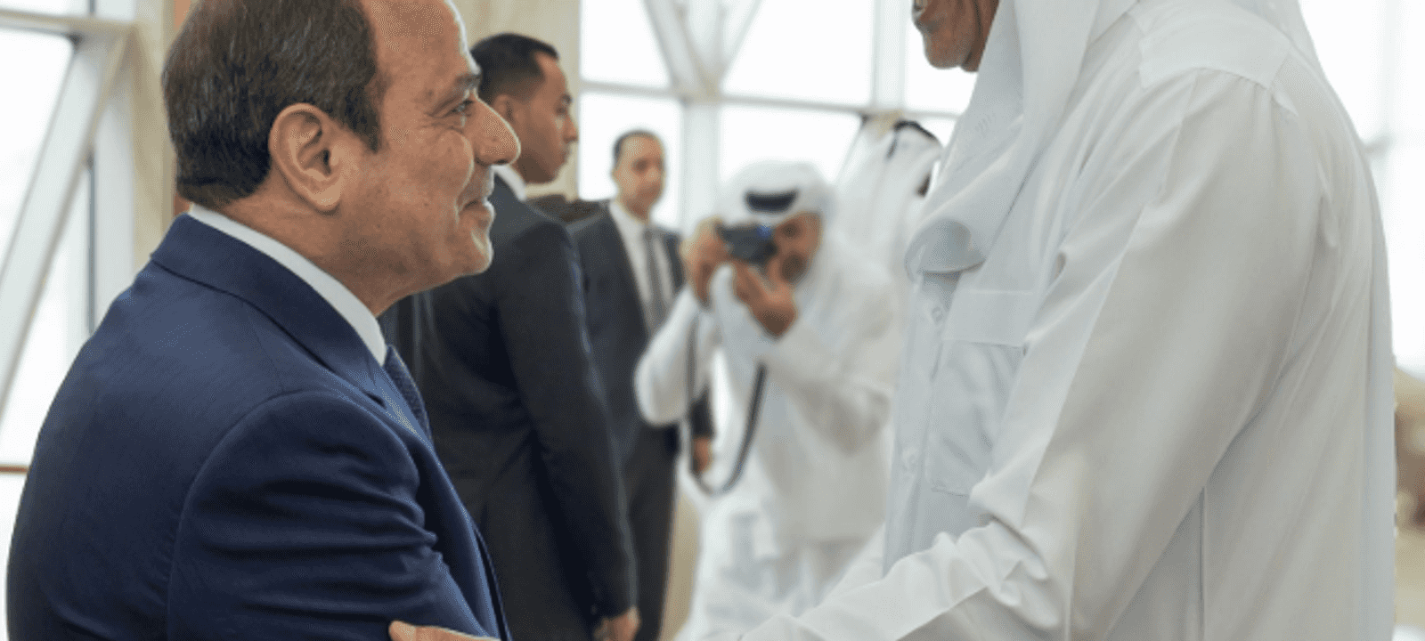 الشيخ تميم بن حمد آل ثاني والرئيس عبد الفتاح السيسي