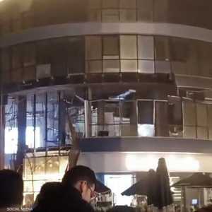 صورة متداولة للحريق الذي اندلع في مول بمدينة دمياط الجديدة