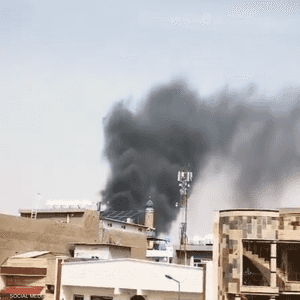 الانفجار خلف سحبا من الدخان الأسود