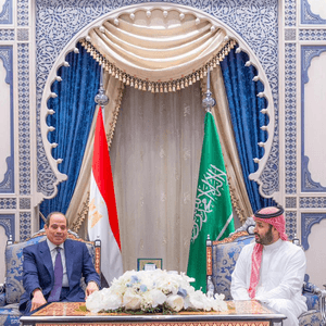 ولي العهد السعودي والرئيس المصري يبحثان التطورات الإقليمية