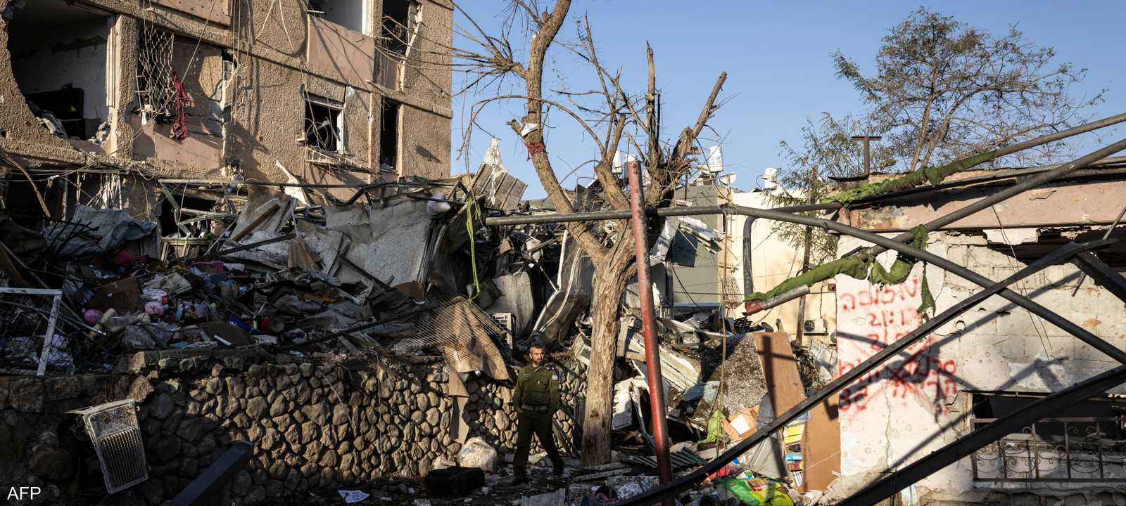 موقع ضربة صاروخية إيرانية في ديمونا