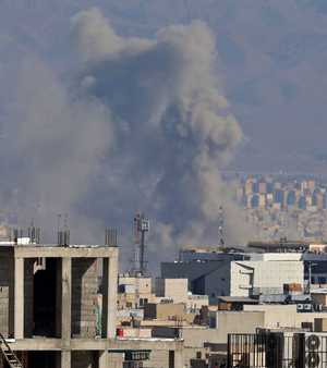 أرشيفية لغارة على موقع في العاصمة الإيرانية طهران