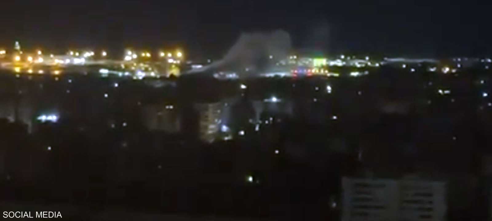 صورة متداولة لموقع الاستهداف في الضاحية الجنوبية