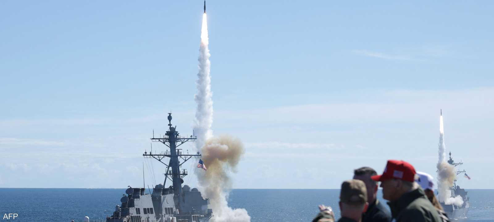 بالإضافة إلى الحاملة "بوش" تضم المجموعة 3 مدمرات.. أرشيفية