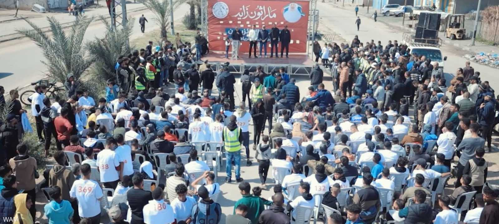 انطلق السباق من مدخل مخيم البريج