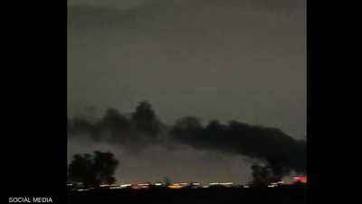 من الصور المتداولة لهجوم على محيط مطار بغداد