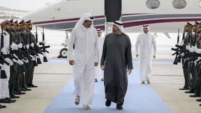 رئيس دولة الإمارت وأمير قطر يبحثان التطورات في المنطقة