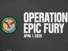 عملية الغضب الملحمي حتى 1 أبريل 2026