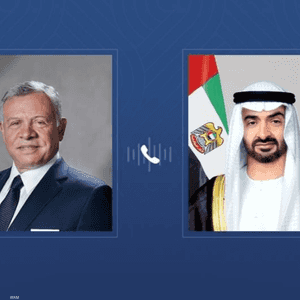 رئيس دولة الإمارات وملك الأردن يبحثان المستجدات في المنطقة