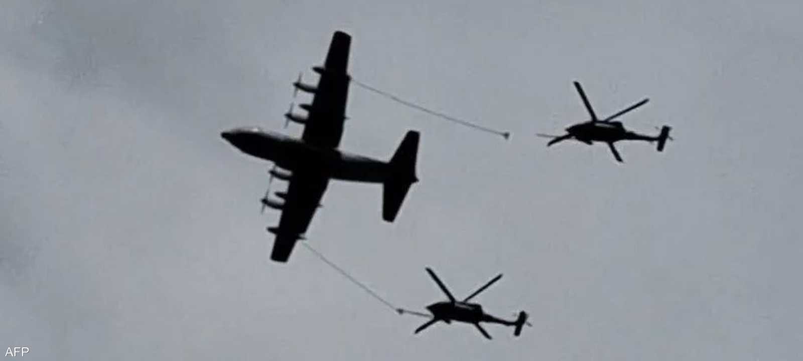 طائرات مهمة الإنقاذ بحثا عن طاقم الطائرة الأميركية