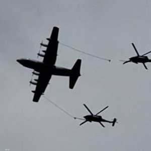 طائرات مهمة الإنقاذ بحثا عن طاقم الطائرة الأميركية