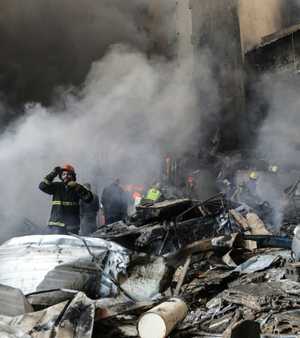 آثار القصف على بيروت الأربعاء