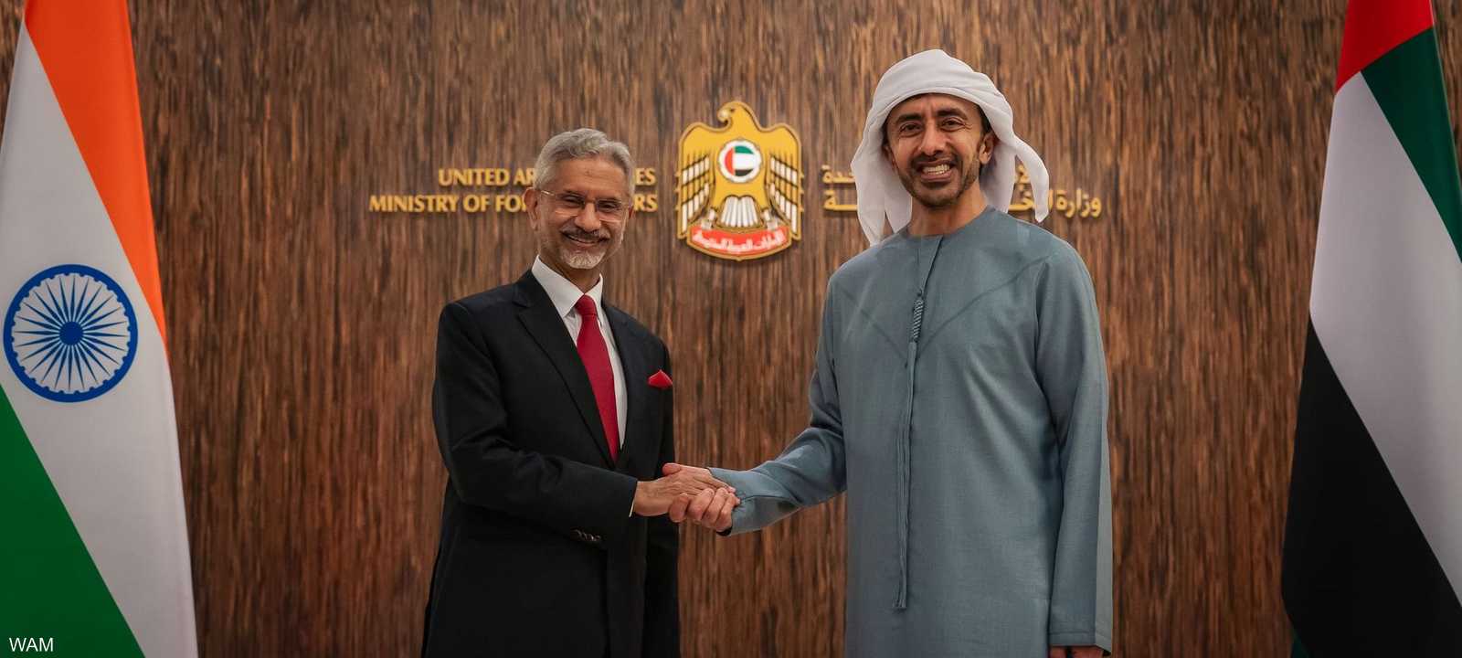 الشيخ عبد الله بن زايد وسوبرامنيام جايشانكار