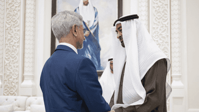 رئيس الإمارات يستقبل وزير الشؤون الخارجية في الهند