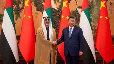 رئيس جمهورية الصين الشعبية يستقبل ولي عهد أبوظبي