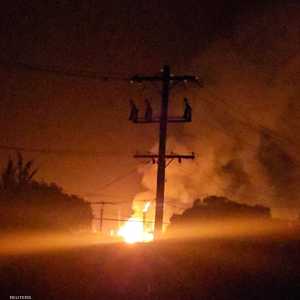 الحريق بمصفاة فيفا النفطية