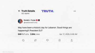 ترامب: قد يكون يوما تاريخيا للبنان