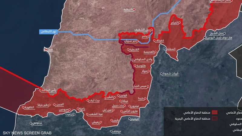 أكثر من 21 بلدة جنوبي لبنان تمتد على طول "الخط الأصفر"