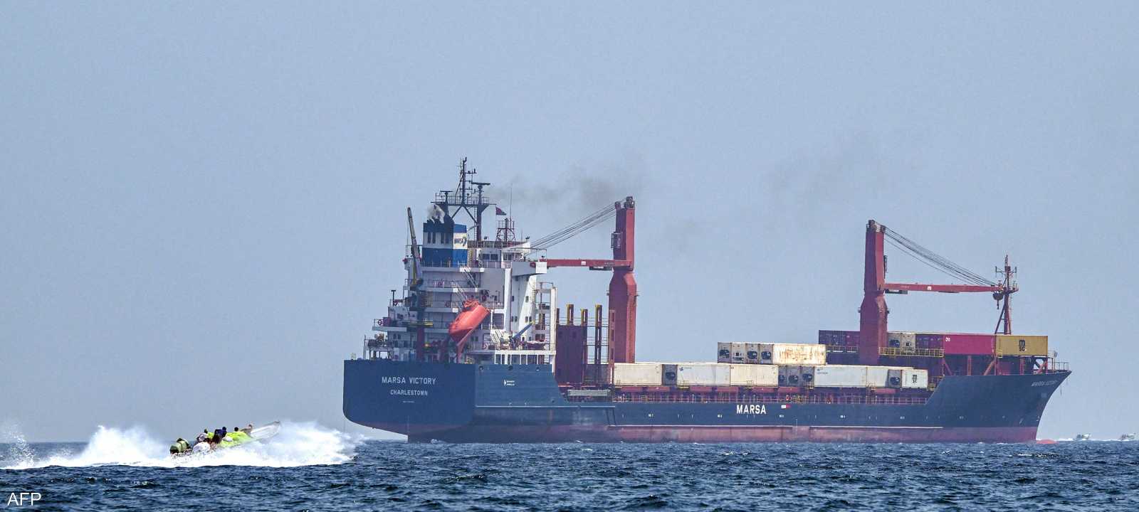 صورة أرشيفية لسفينة حاويات في مضيق هرمز