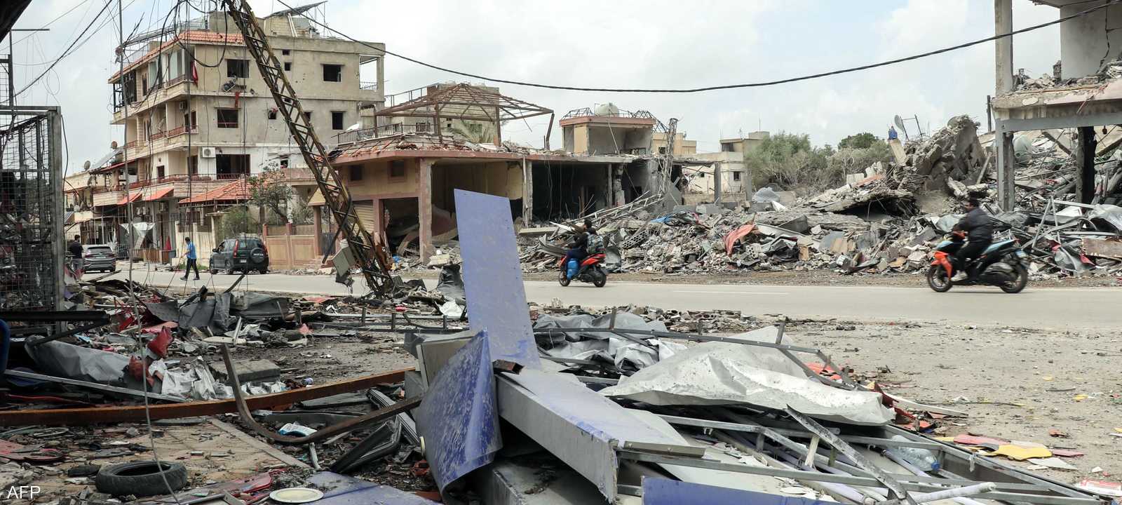 مبان مدمرة بسب القصف الإسرائيلي جنوب لبنان