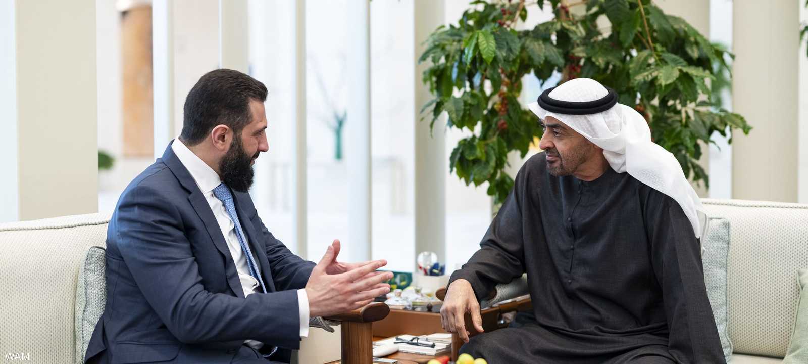 محمد بن زايد والرئيس السوري