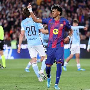 لامين يامال في لقاء برشلونة وسيلتا فيغو
