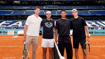 نادال يتدرب مع كورتوا وبيلينغهام