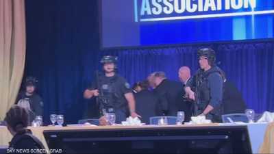 لحظة إجلاء الرئيس ترامب بعد إطلاق نار