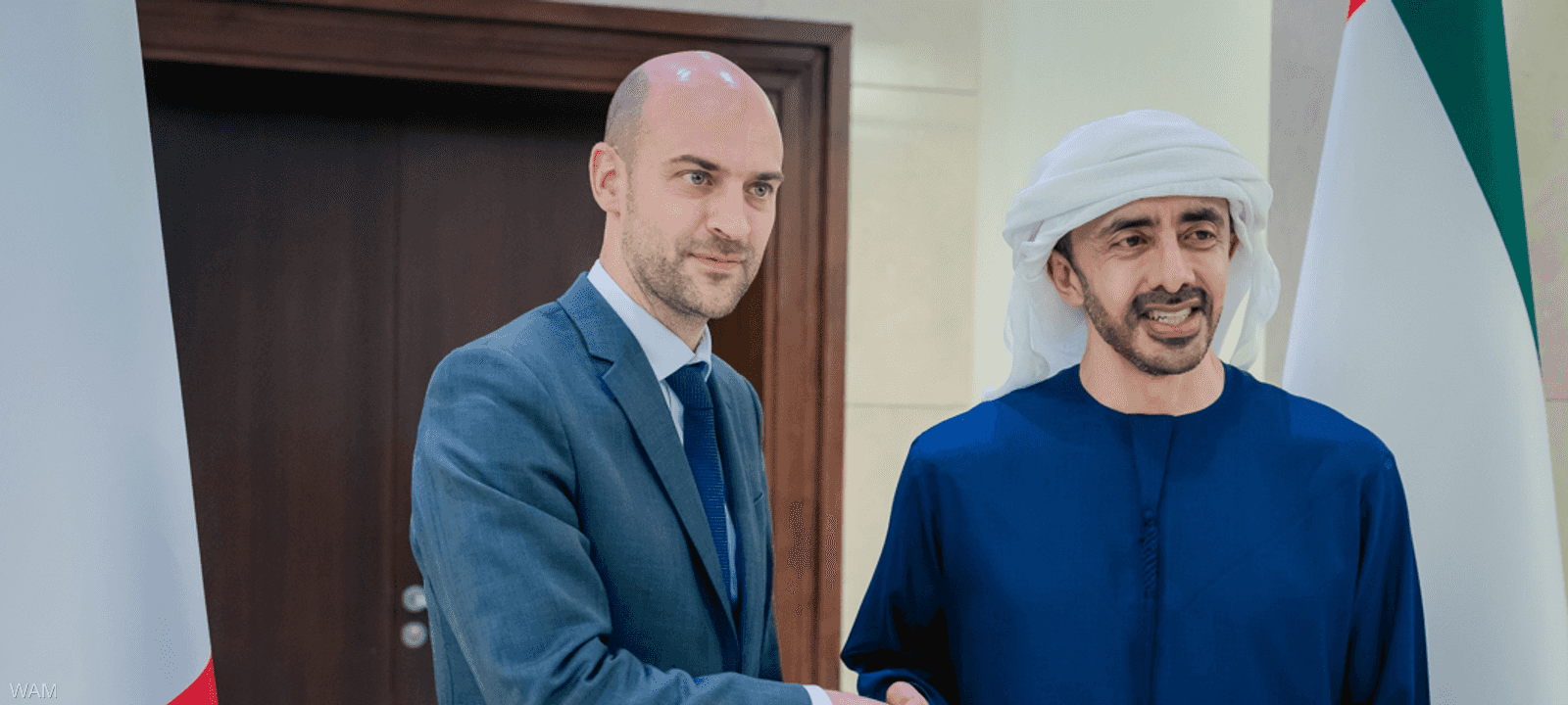 الشيخ عبد الله بن زايد يستقبل وزير خارجية فرنسا