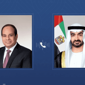 رئيس دولة الإمارات والرئيس المصري