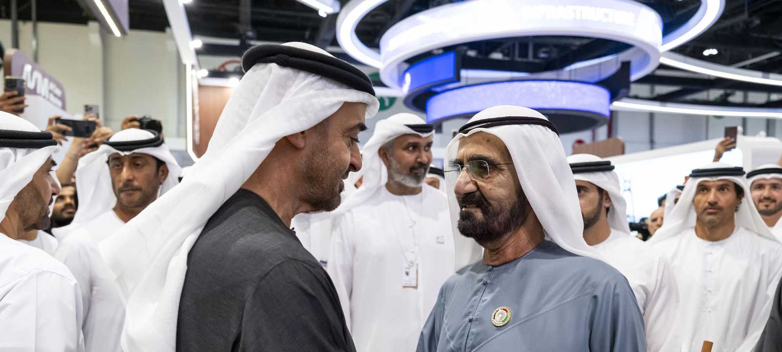 جانب من لقاء الشيخ محمد بن زايد والشيخ محمد بن راشد
