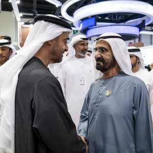 جانب من لقاء الشيخ محمد بن زايد والشيخ محمد بن راشد